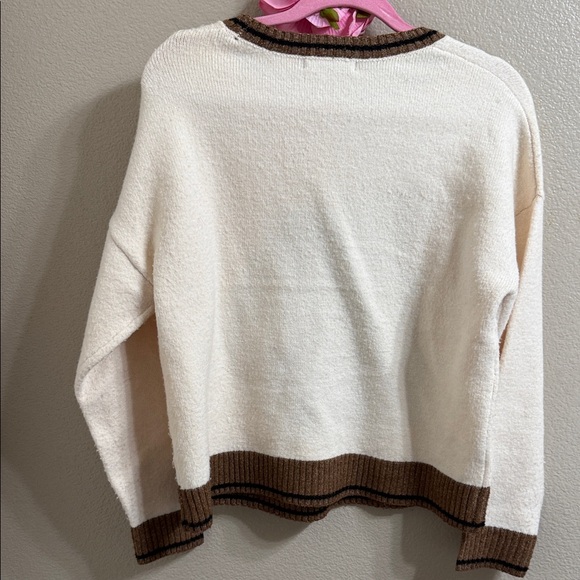 Belldini Cream and Brown Horse Design Sweater - Picture 6 of 6